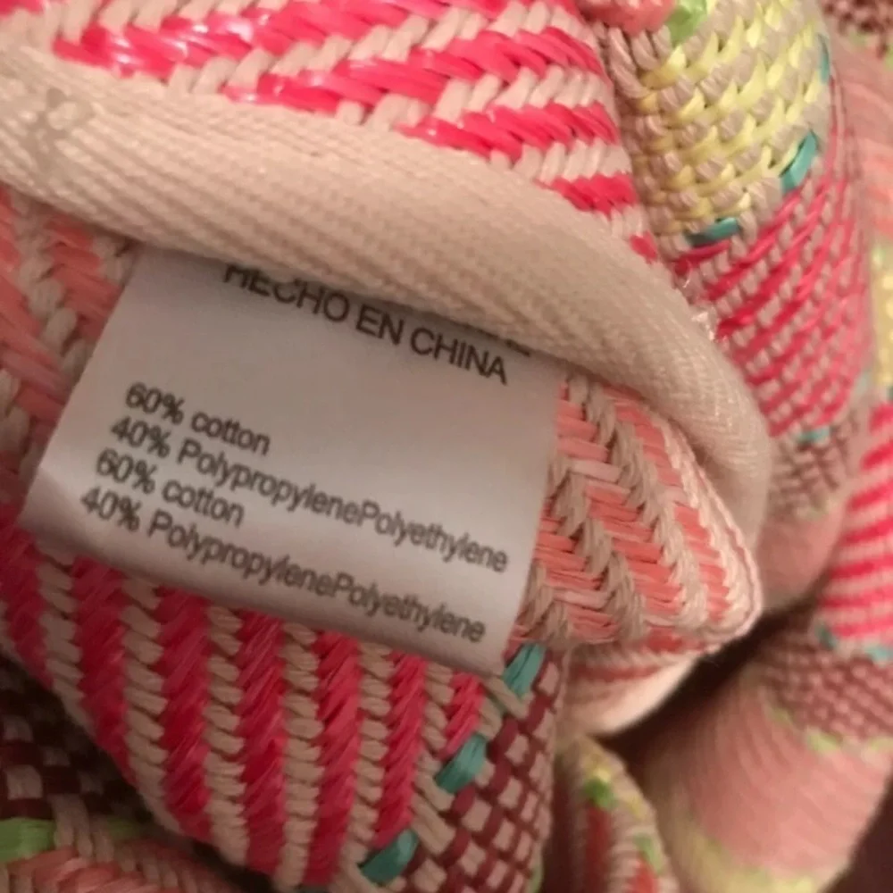 New Anthropologie cotton blend woven tote bag